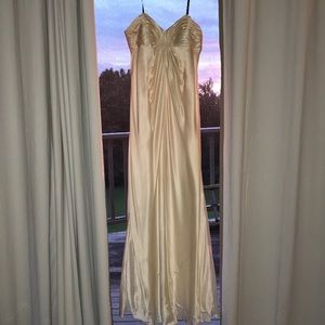 Strapless Silk Evening Gown